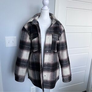 H&M Plaid Button-Up Jacket